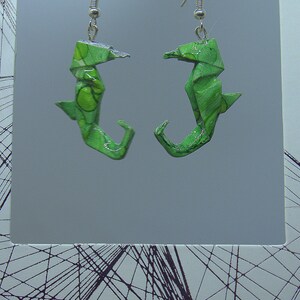 Horse earrings Green