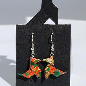 Boucles d'oreilles gros noeud papillon Orange