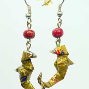 Horse earrings Bronze