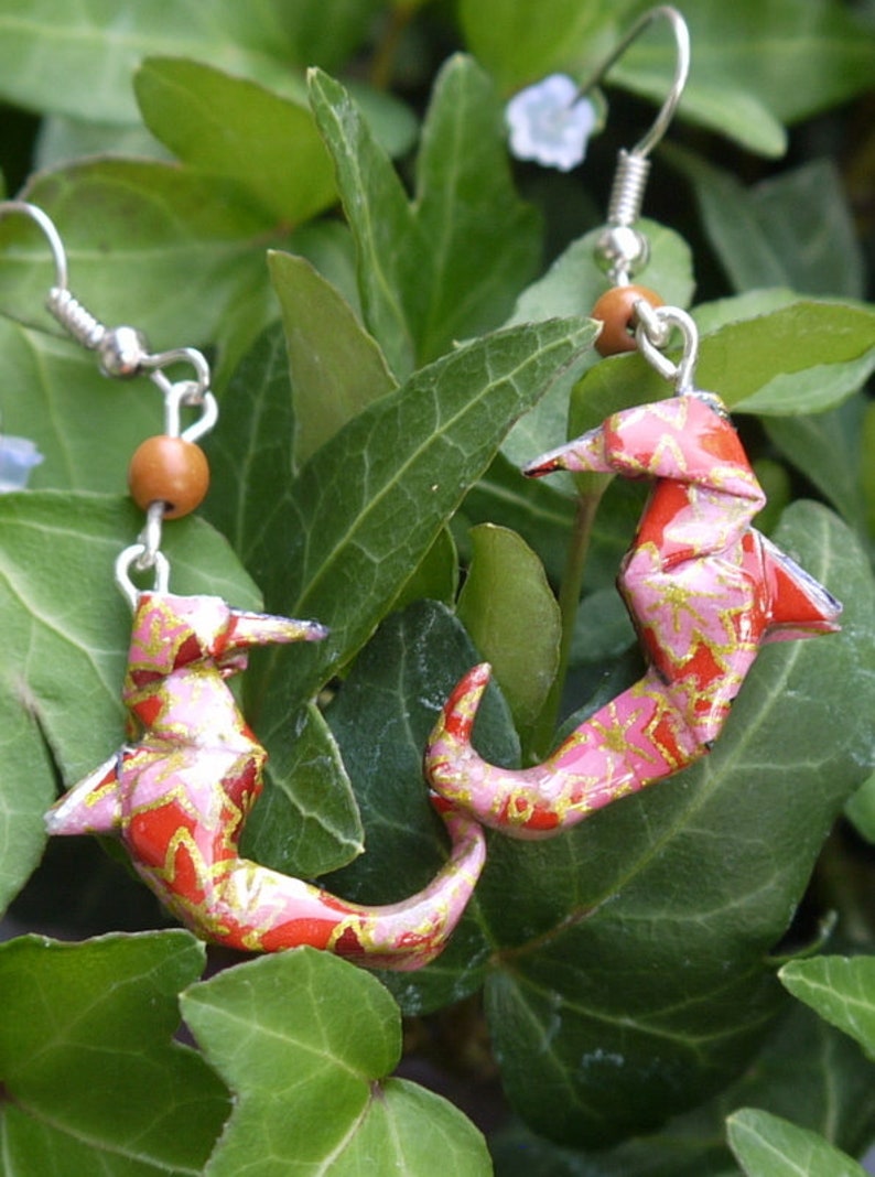 Horse earrings Rose gold