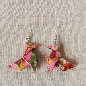 Boucles d'oreilles gros noeud papillon Rose