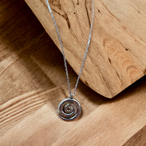 Stainless Steel Koru Pendant Chain Necklace