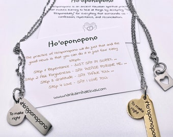 Ho'oponopono Charm Stainless Steel Pendants Necklace
