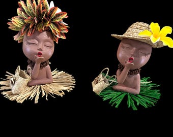 Treasure Craft of Hawaii - Hawaiian Hula Beach Drummer Statue