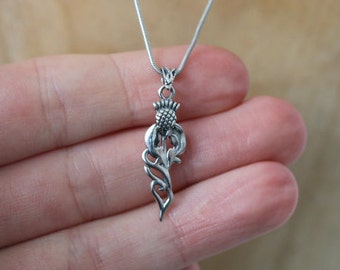 Scottish Thistle Pendant | 925 Sterling Silver