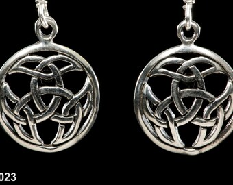 Celtic Knot Drop Earrings | 925 Sterling Silver