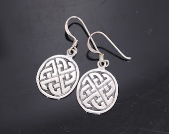Celtic Knot Drop Earrings | 925 Sterling Silver