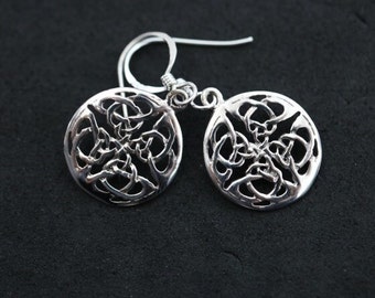 Celtic Knot Drop Earrings | 925 Sterling Silver
