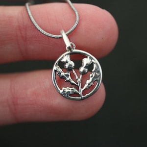 Scottish Thistle Pendant | 925 Sterling Silver