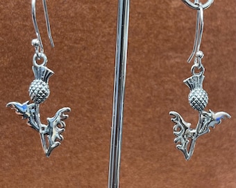 Scottish Thistle Earrings | 925 Sterling Silver