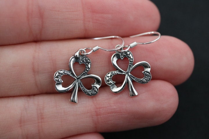 Orecchini A Trifoglio Irlandese Con Cristalli Verdi – Argento Sterling 925, Eleganti E Significativi, Idea Regalo Perfetta Per Lei