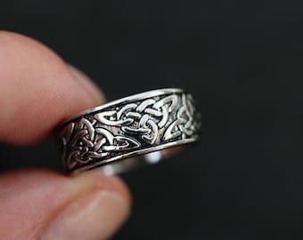 Keltischer Design Edelstahl Ring | Pärchen Ringe | Passende Ringe | Unisex Ring