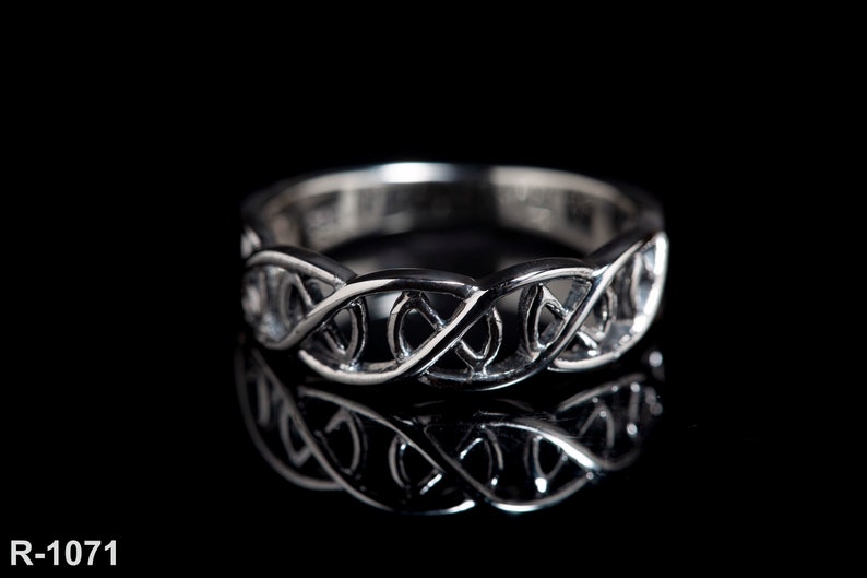 Eternal Knot Ring 925 Sterling Silver Etsy