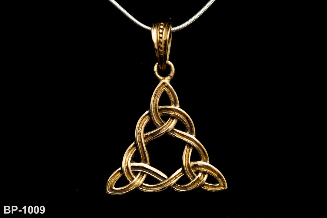 Celtic Trinity Knot Pendant Brass Etsy