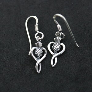 Scottish Thistle Earrings | 925 Sterling Silver