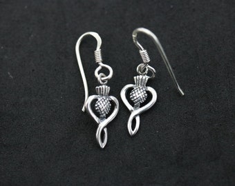Scottish Thistle Earrings | 925 Sterling Silver