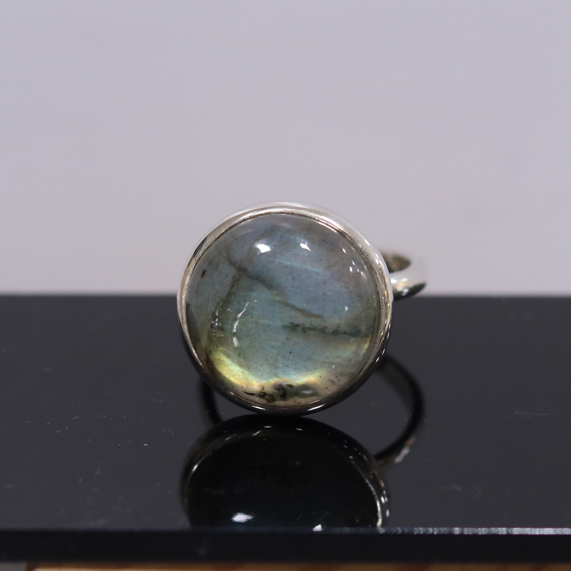 Labradorite Adjustable Ring | 925 Sterling Silver - Etsy
