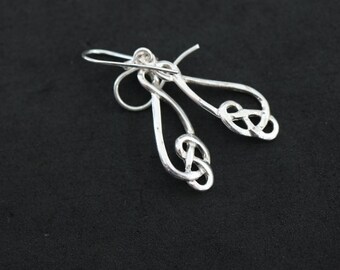 Celtic Knot Drop Earrings | 925 Sterling Silver