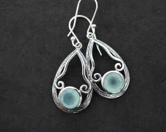 Aquamarin Ohrringe | 925 Sterling Silber