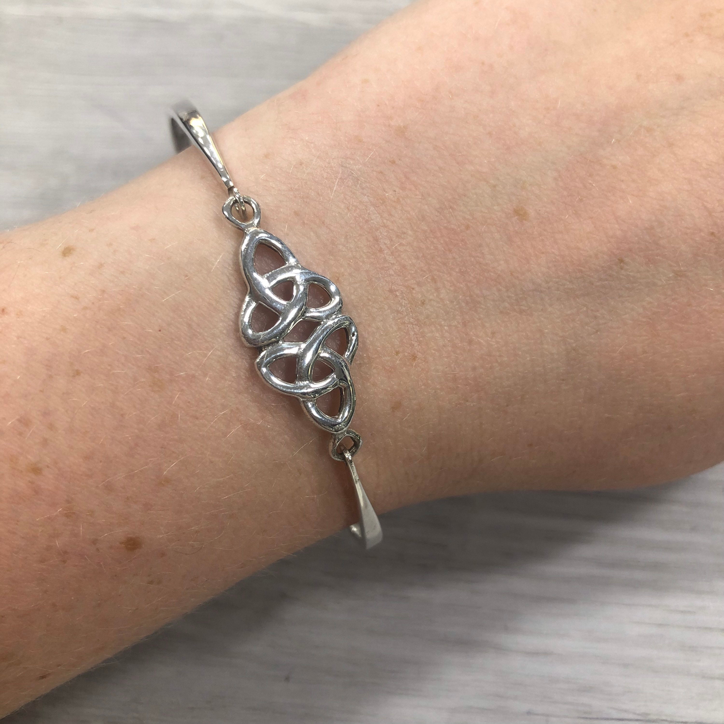 925 Sterling Silver Celtic Trinity Knot Bracelet B0009 Etsy