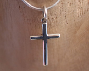 Sterling Silver Simple Cross Pendant
