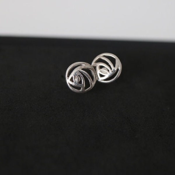 Orecchini A Perno In Argento Sterling 925 Con Marcasite 0.2ct - Design Rennie Mackintosh - Gemondo Con Scatola - 3