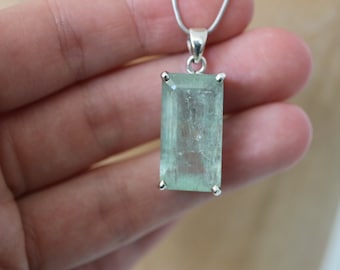 Aquamarine Pendant | 925 Sterling Silver
