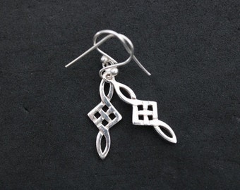 Celtic Knot Drop Earrings | 925 Sterling Silver