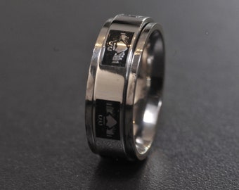 Edelstahl Keltischer Claddagh Ring | PärchenRinge | Passende Ringe | Unisex Ring