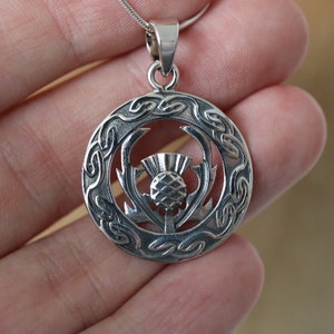 Scottish Thistle Pendant | 925 Sterling Silver