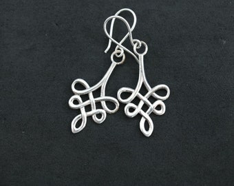 Celtic Knot Drop Earrings | 925 Sterling Silver