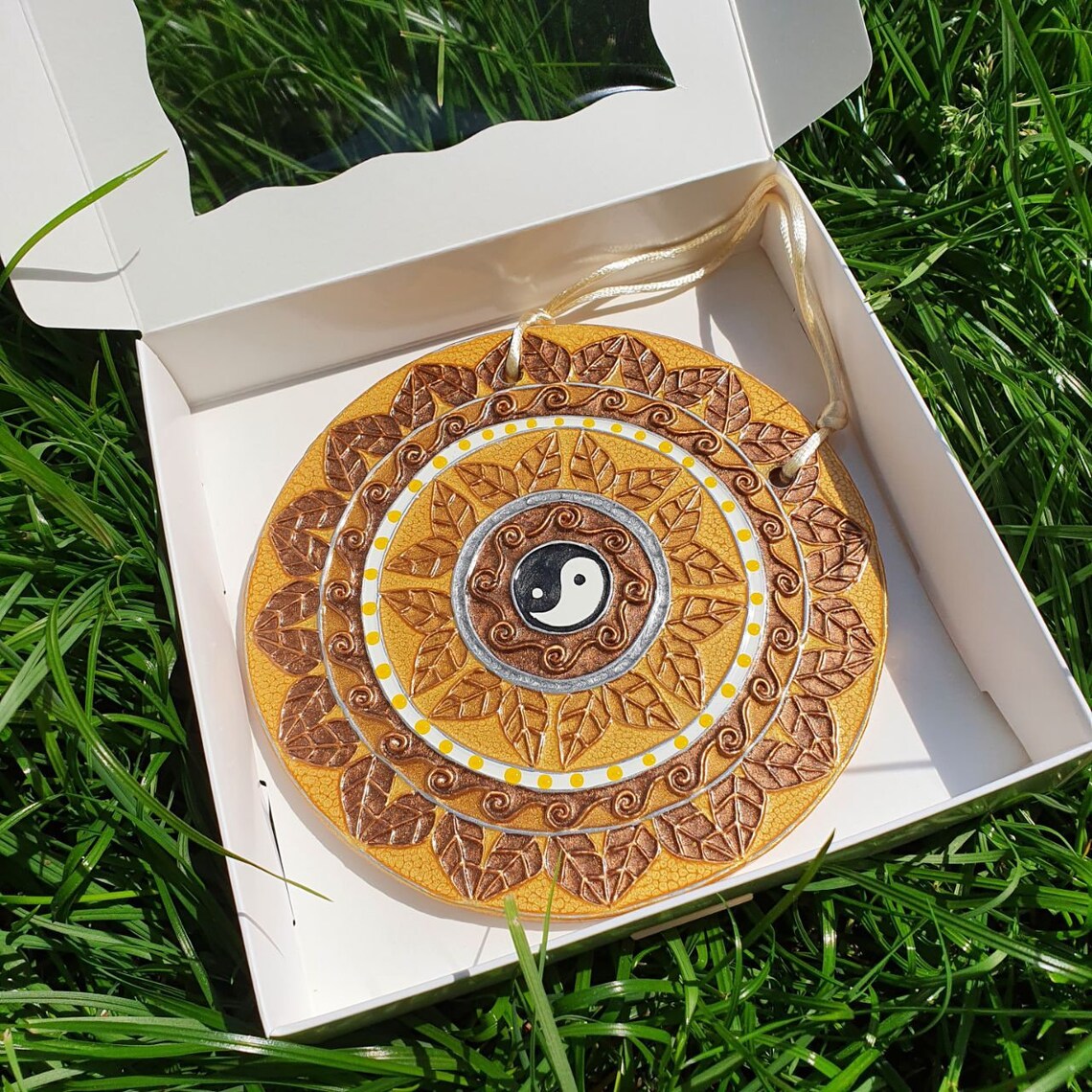 Mandala for good luck. Modern hanging gift. Etsy