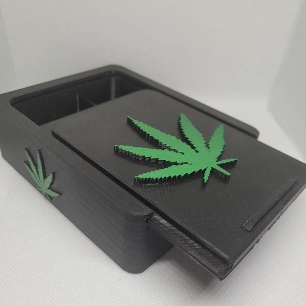 Cannabis stash box storage rizla tin organiser weed 3d printed gift smoker