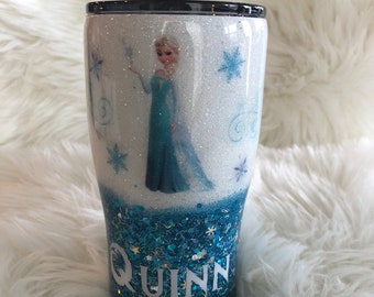 Personalizado Disney Princess- Frozen 20 o 30 onzas Glitter Tumbler
