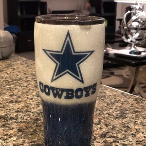 Personalized Dallas Cowboys 20 or 30 ounce Glitter Tumbler