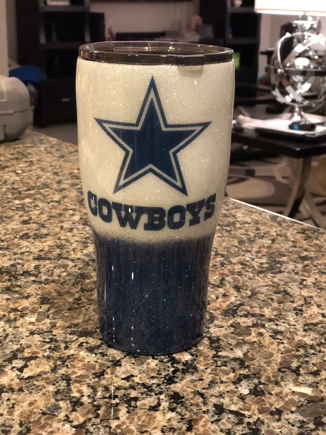 Personalized Dallas Cowboys 20 or 30 Ounce Glitter Tumbler - Etsy
