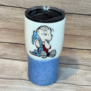 Snoopy Tumbler, Made With Custom Glitter, Waterslides, and Vinyl