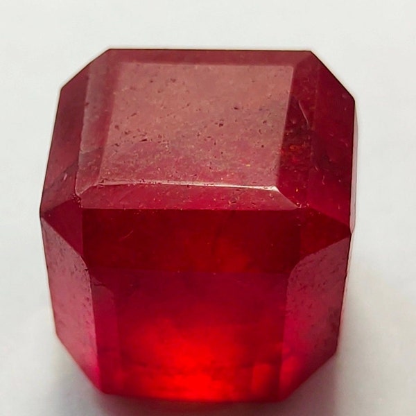 Natural Red Beryl (Bixbite) Cube Shape Loose Gemstone Genuine Beryl Bixbite Red Cube Gemstone C66