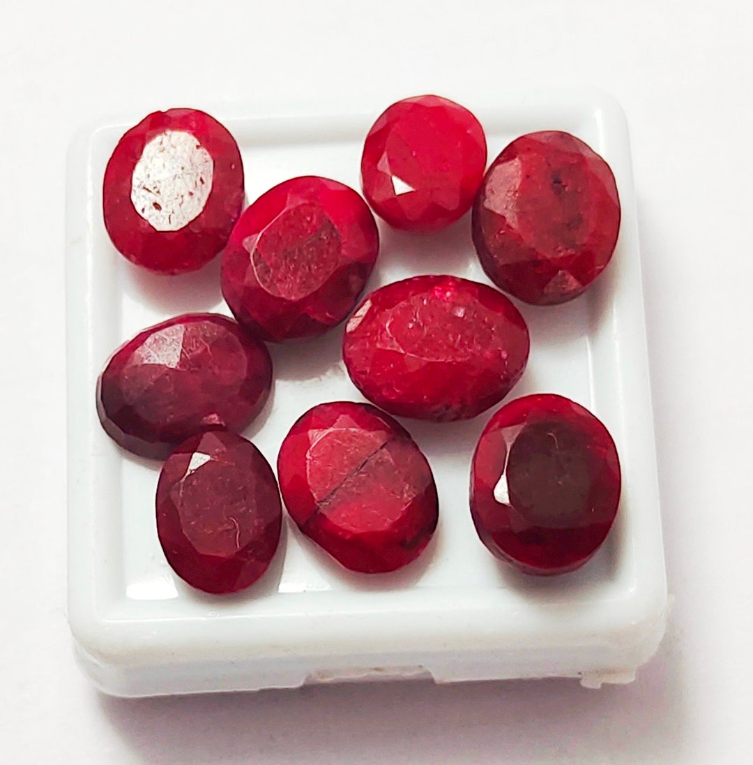 Ruby Lot Natural Red Ruby Lot: Oval Cut African Loose Gemstones R77-4 - Etsy