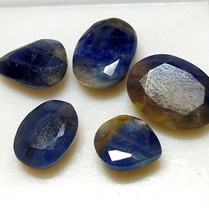 5 Pcs Natural Blue Sapphire Mixed Cut Shape Loose Gemstone Lot Genuine Sapphire Blue Mixed Shape Gemstone D88-2