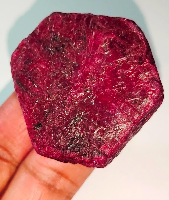 African Red Ruby Corundum Rough Loose Gemstone T13-4 - Etsy