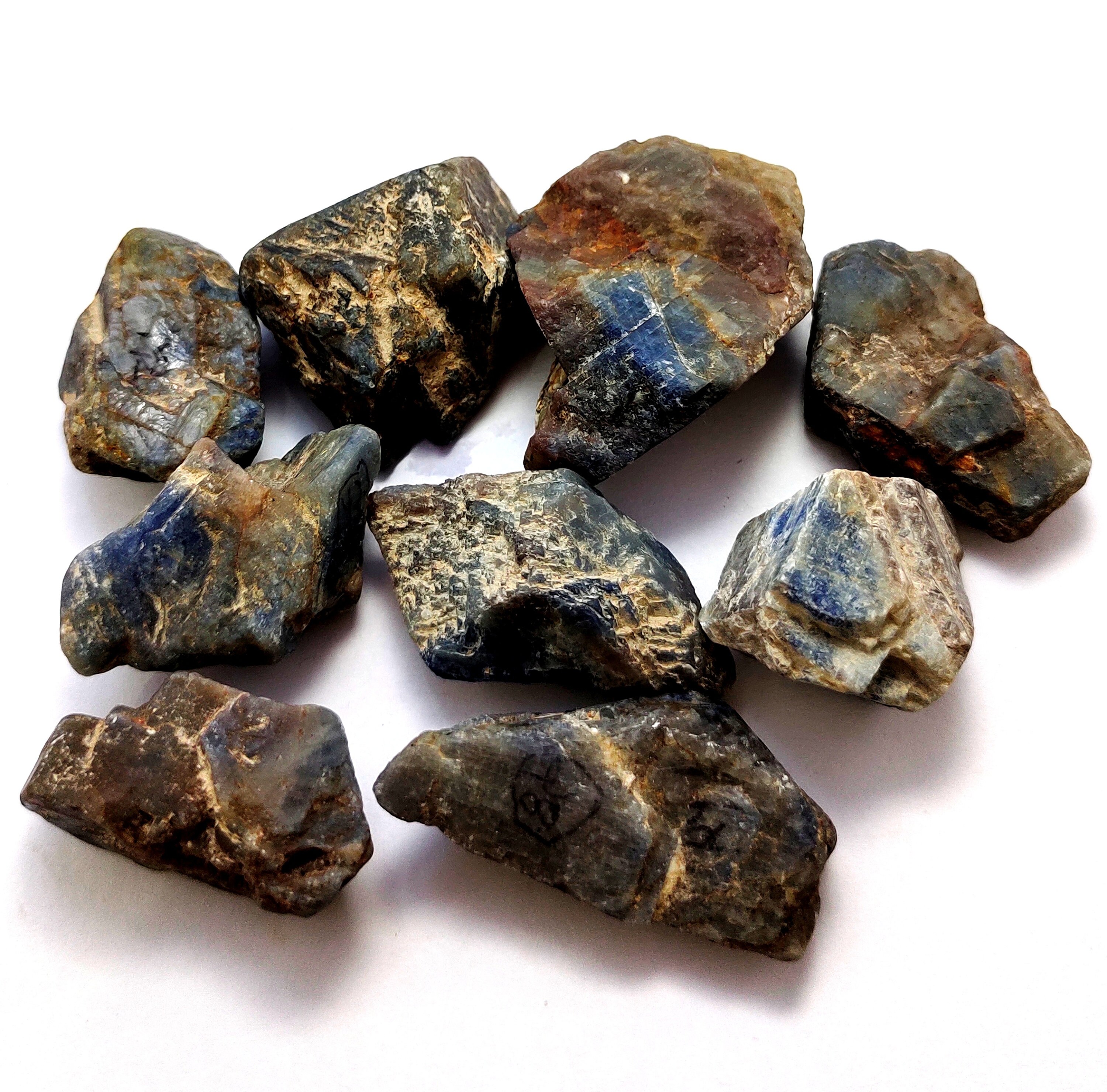 画材 Sapphire Genuine Coarse Sapphire Certified Natural Blue Raw