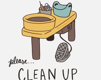 Keep It Wheel Pottery Ceramics Studio Poster Printable