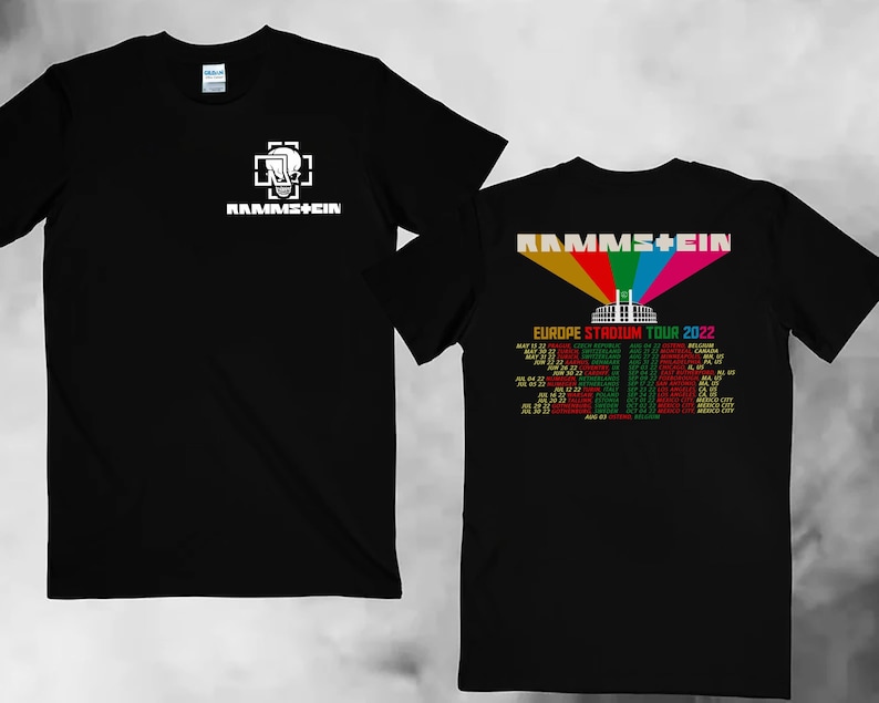 rammstein tour t shirt