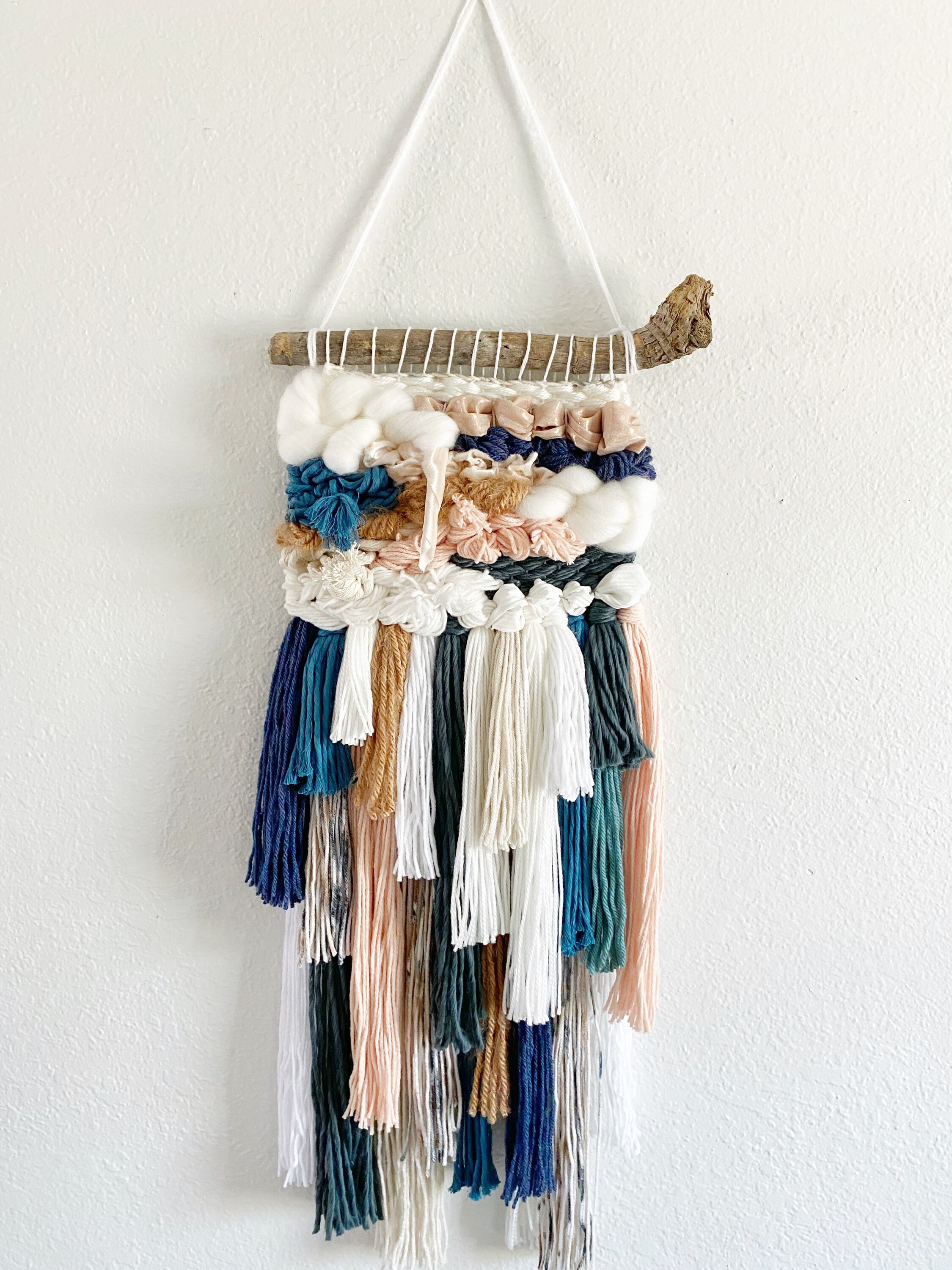 Art & Collectibles Gray and Green Tassel Driftwood Modern Beach Wall