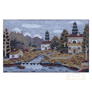 Ein schönes Dorf-Mosaik