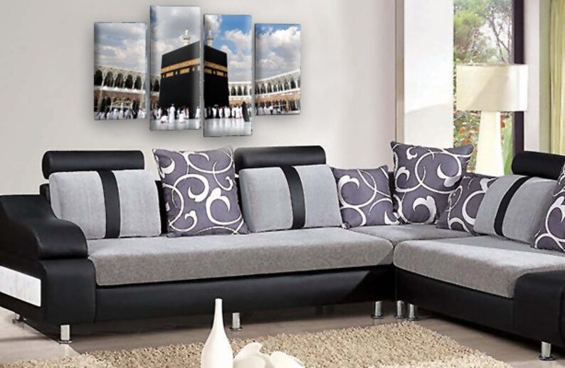 Hajj Mecca Islamic Wall Art Haram Kaaba Framed Canvas Split Etsy UK