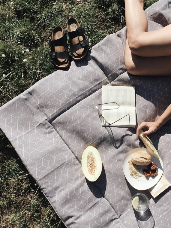 Cotton Picnic Blanket. STRIPES Etsy Canada