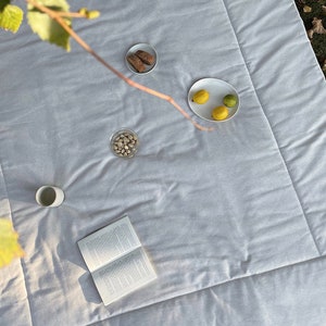 Cotton picnic blanket. EUCALYPTUS image 7