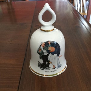 Norman Rockwell 50th Anniversary 1982 Bride and Groom Collectible Bell
